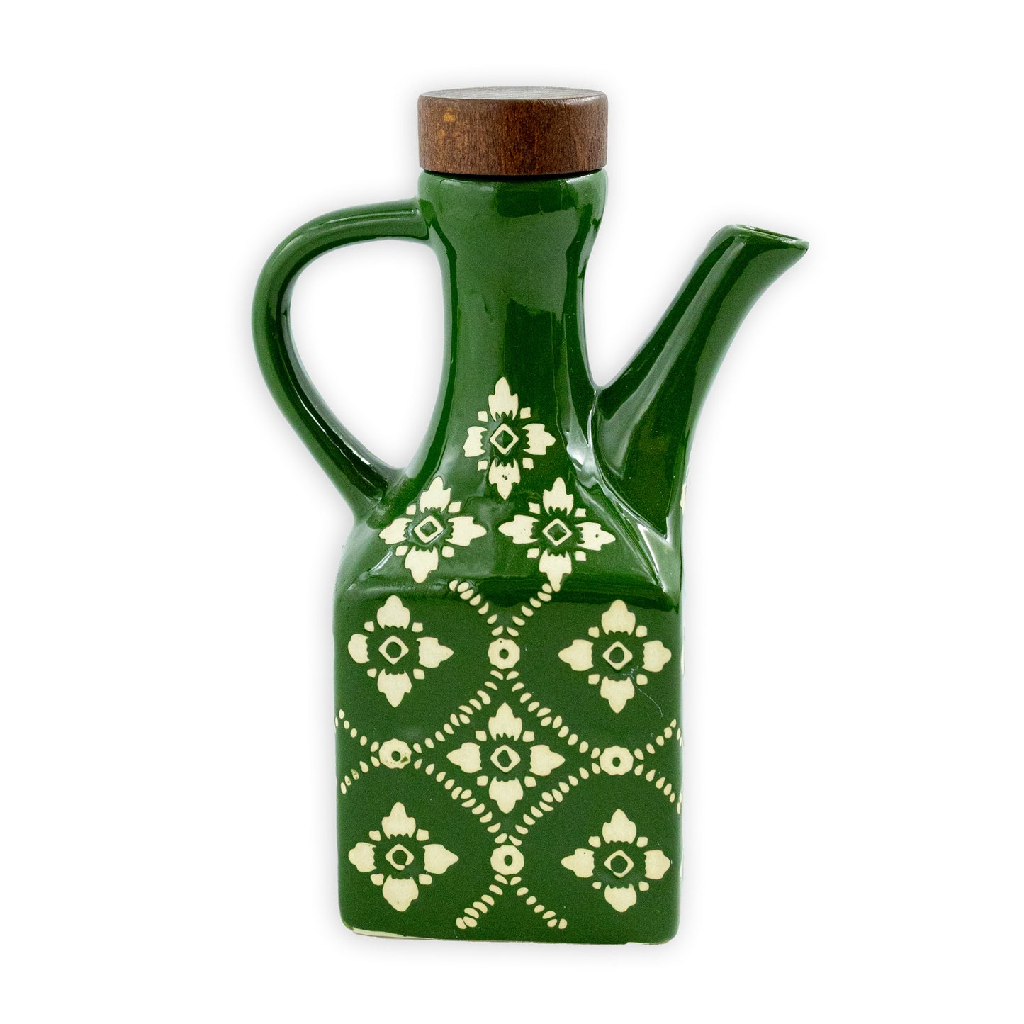 Keramická nádoba na olej – zelená mozaika (250ml)