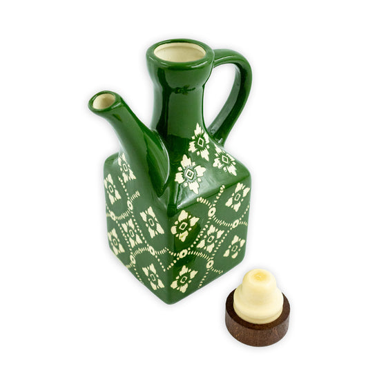 Keramická nádoba na olej – zelená mozaika (250ml)