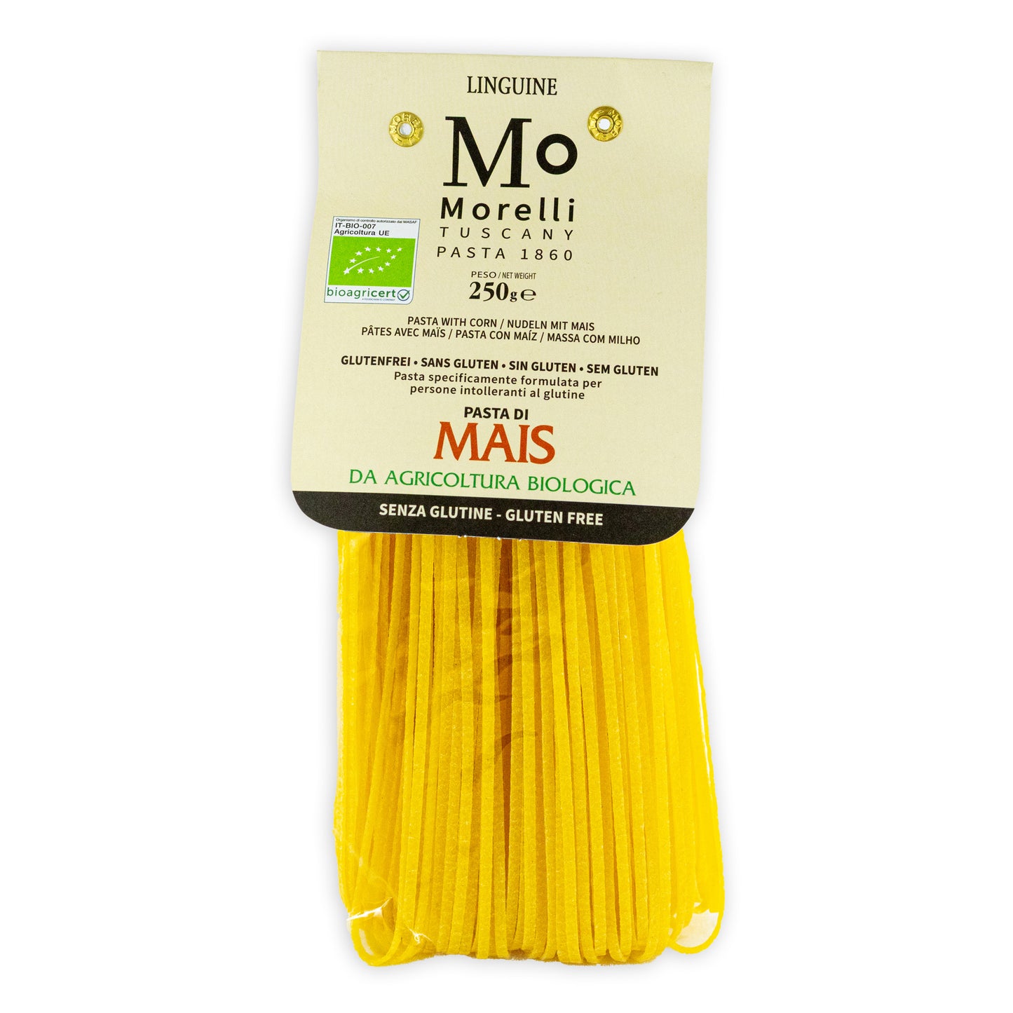 Těstoviny bezlepkové z BIO kukuřičné mouky - Linguine (250g)