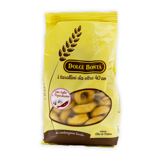 Dolce Bontà - Tarallini krekry s česnekem a chilli (250g)
