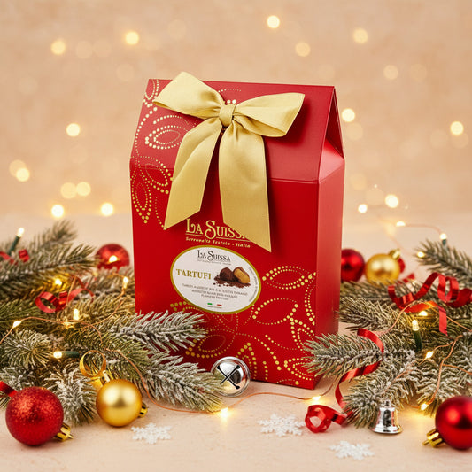 La Suissa Tartufi Assortiti – dárková kazeta italských čokoládových lanýžů (150 g)