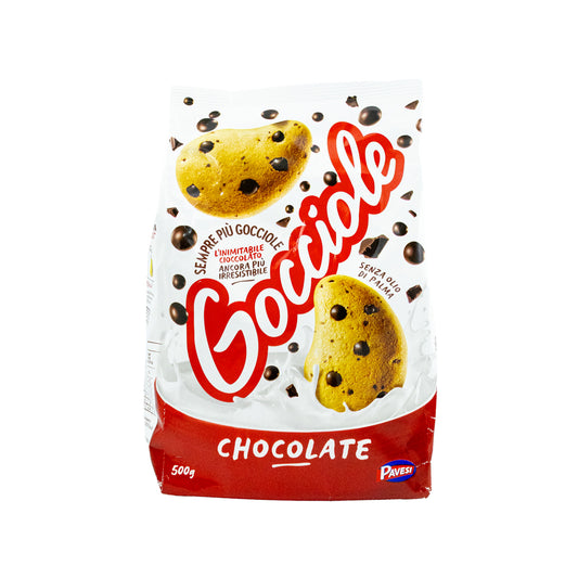Pavesi Gocciole Chocolate – italské sušenky s čokoládovými kapkami (500g)