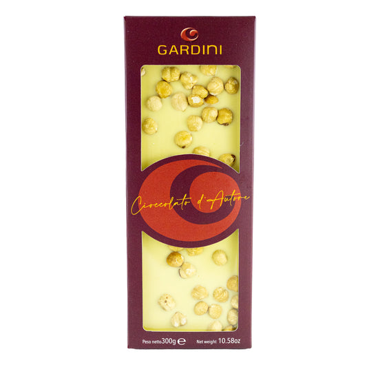 Čokoláda bílá s lískovými oříšky (320g)