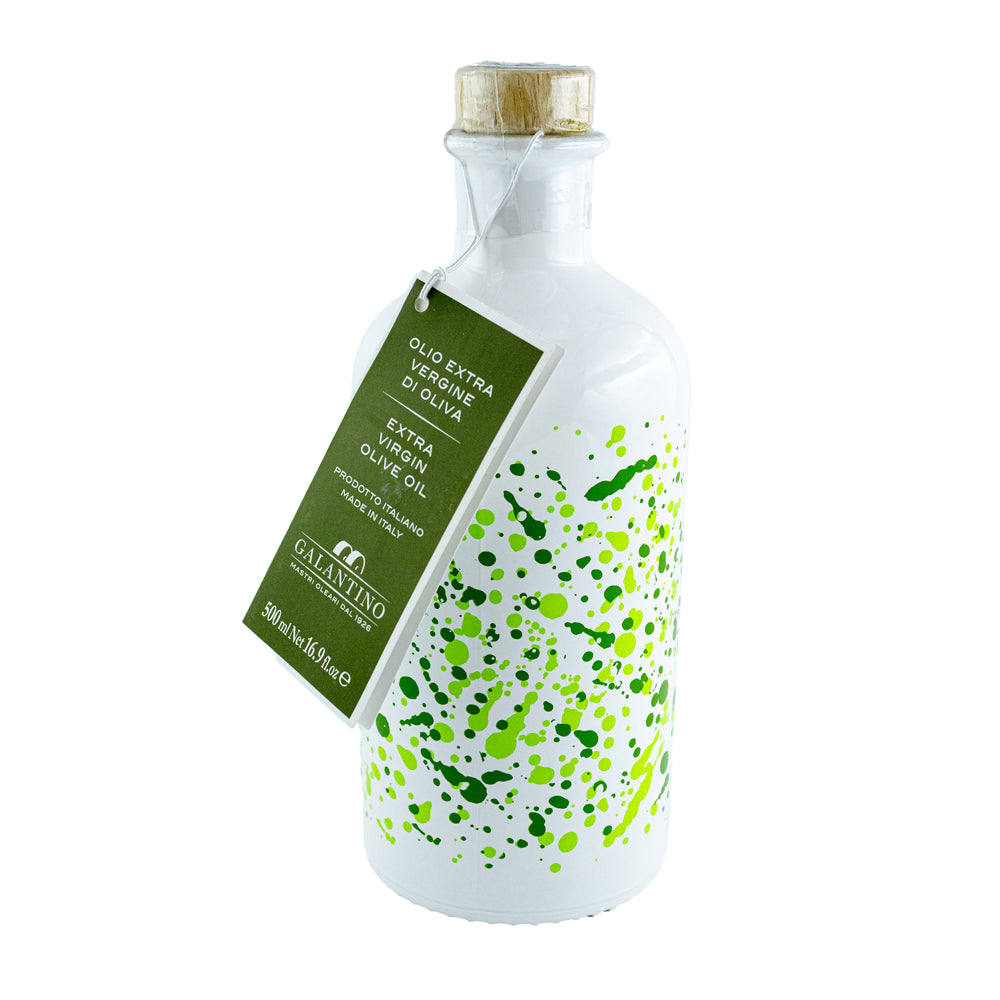 Extra panenský olivový olej v ručně zdobené keramické nádobě (Zelená 500ml)