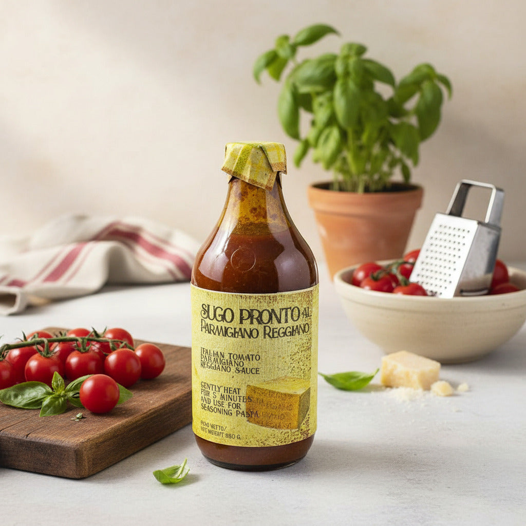 Sugo Pronto al Parmigiano Reggiano – italská rajčatová omáčka s parmazánem (380g)