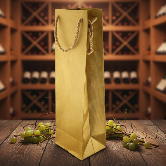 Dárková taška na víno - (hnědá)