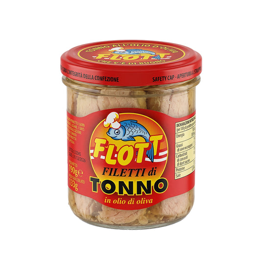 Filetti di Tonno - tuňákové filety naložené v olivovém oleji (133g)