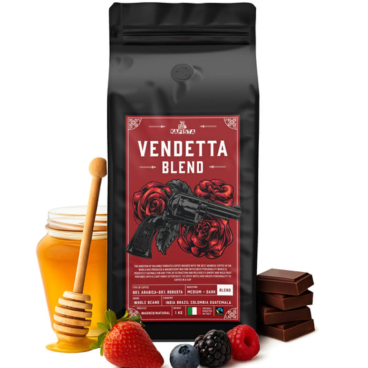 Zrnková káva "Vendetta Blend" | Espresso směs Arabika 80% a Robusta 20% (1000g)