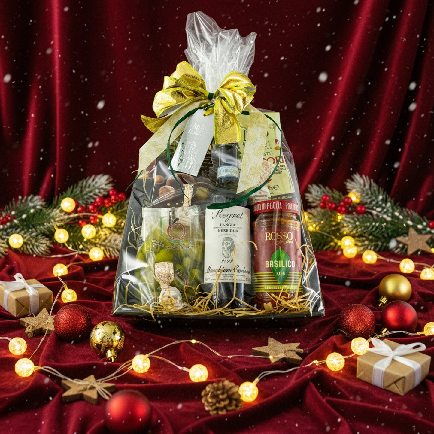 Vánoční dárkový koš Nebbiolo & Delizia Italiana