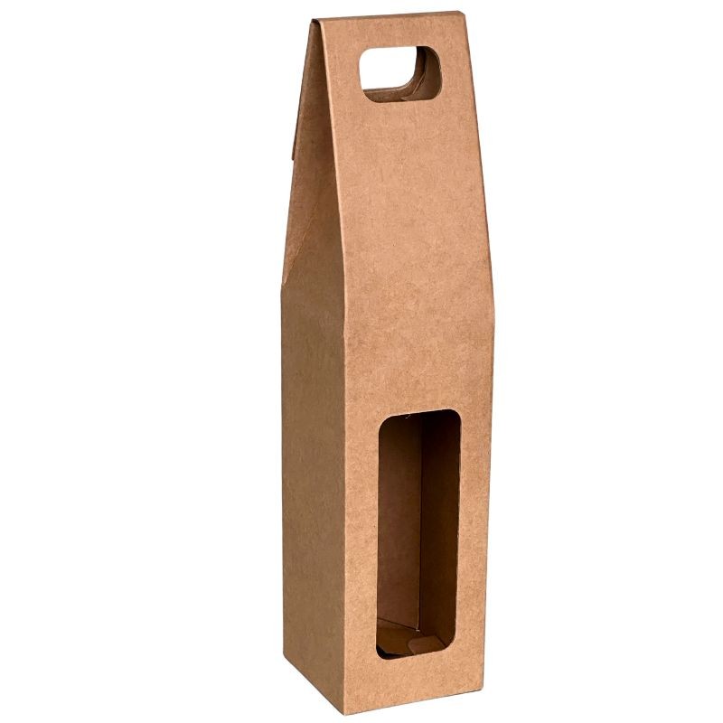 Dárková krabice na víno – na 1 láhev (hnědá)